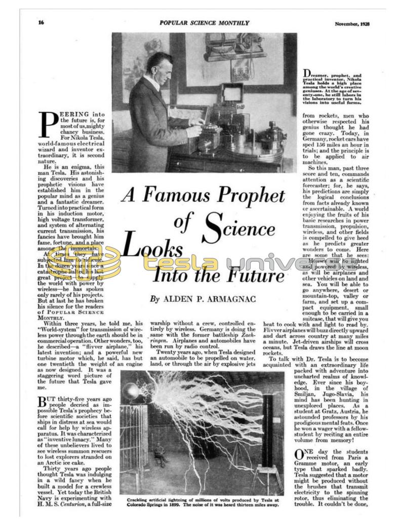 Preview of A Famous Prophet of Science Looks Into the Future article