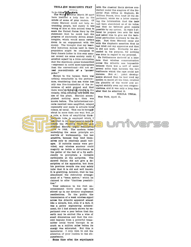 Preview of Tesla on Marconi's Feat article