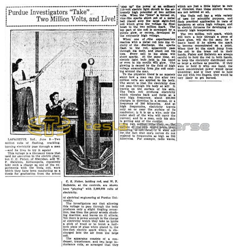 Preview of Purdue Investigators "Take" 2 Million Volts, and Live! article