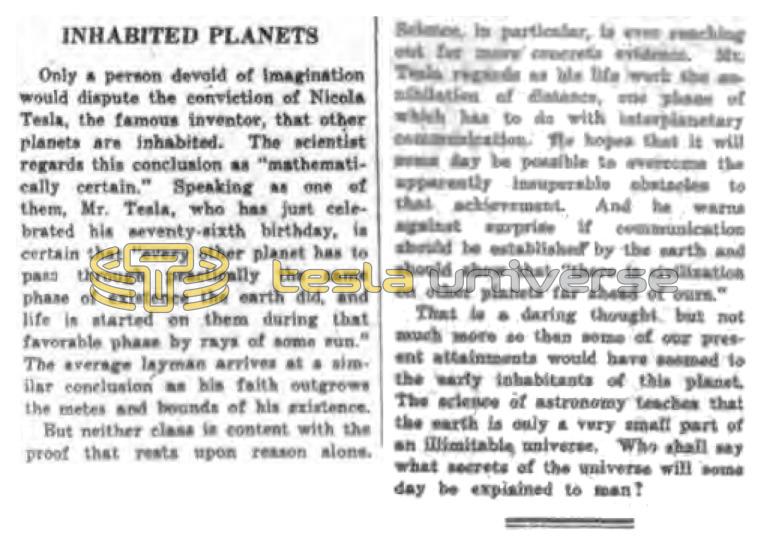 Preview of Inhabited Planets article
