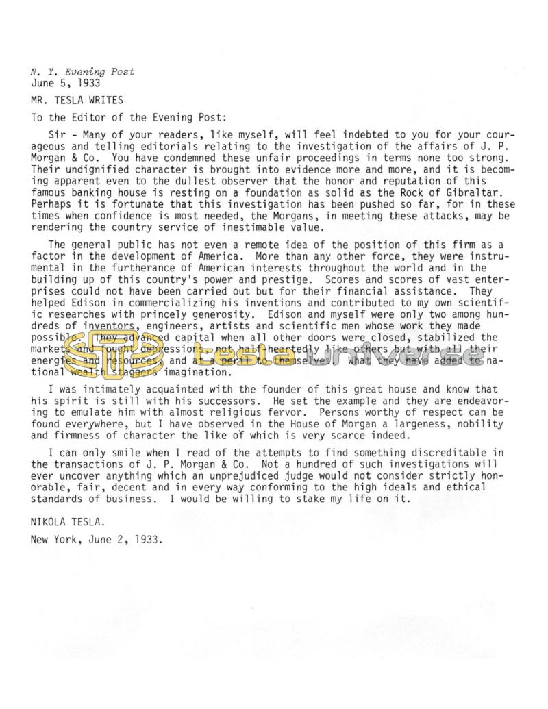 Preview of Mr. Tesla Writes article