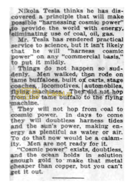 Preview of Cosmic Power article
