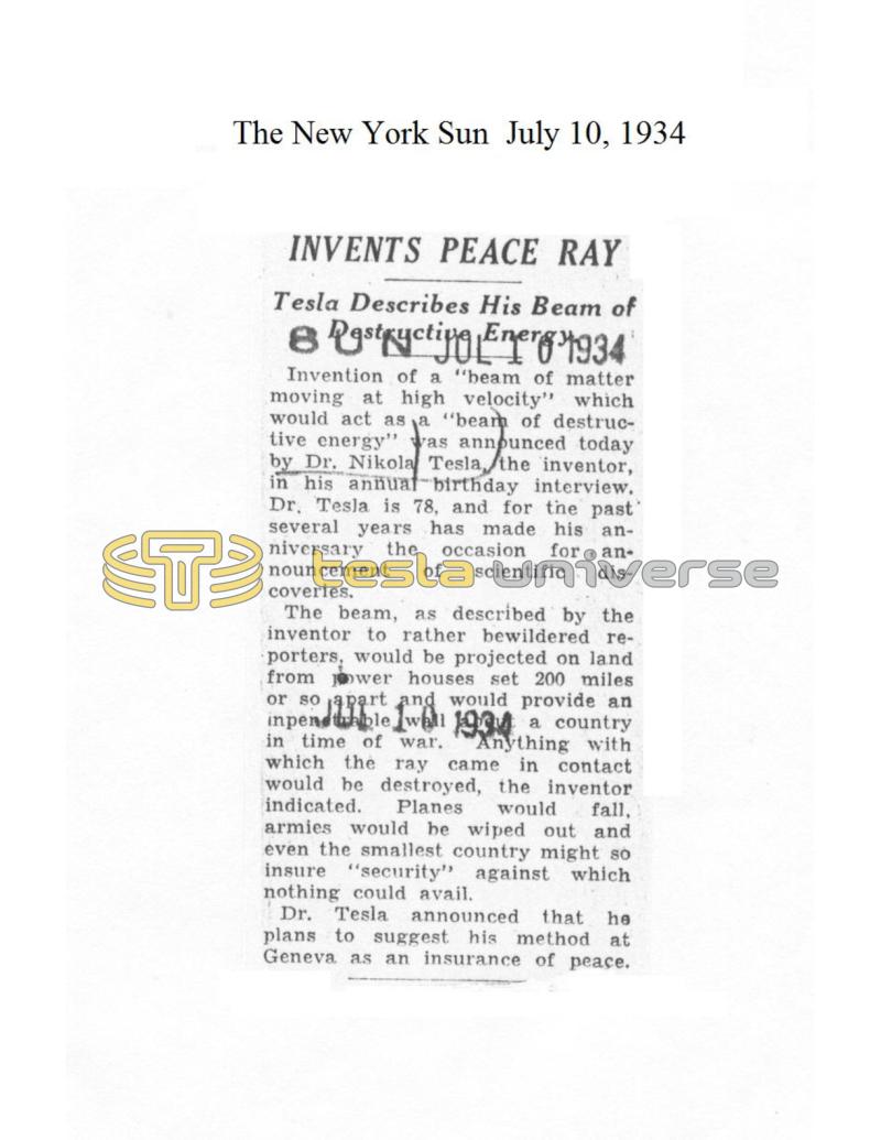 Preview of Invents Peace Ray article