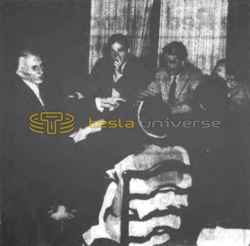 Nikola Tesla with Reporters on his 78th Birthday