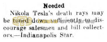Preview of Needed - Nikola Tesla's Death Rays article