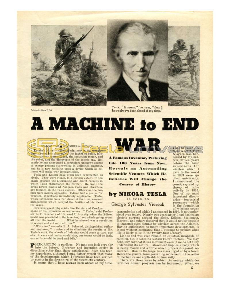 Preview of A Machine to End War * article