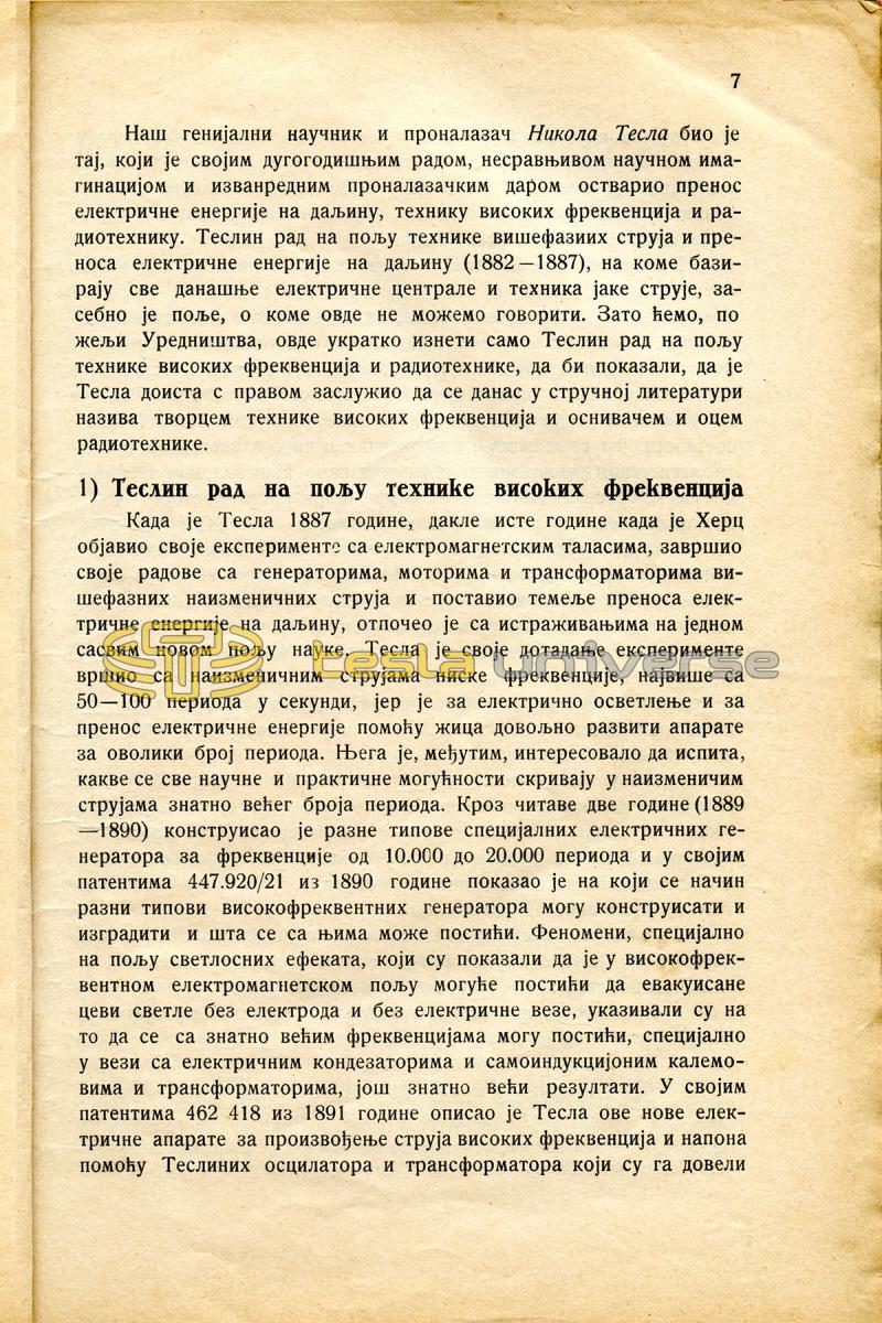 Nikola Tesla - The Founder of High-Frequency and Radio Engineering - Page 7