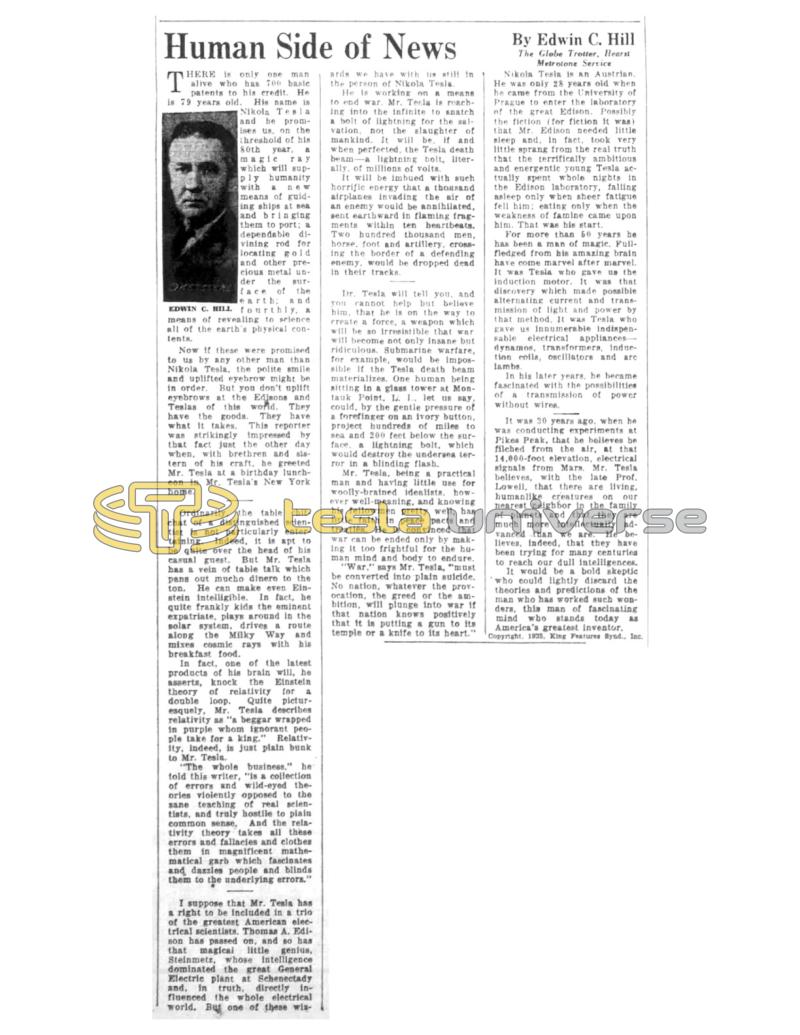 Preview of Human Side of News - Can Science End War by Making It Universally Destructive? article