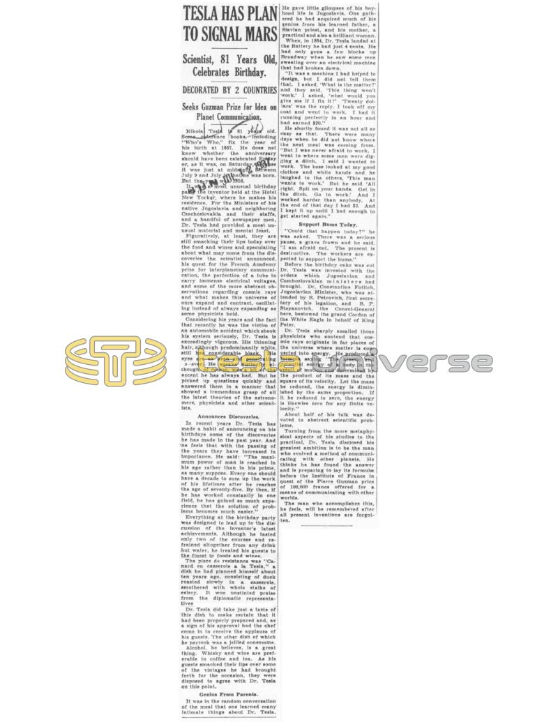 Preview of Tesla Has Plans to Signal Mars article