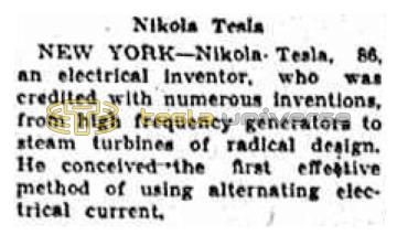 Preview of Deaths Last Night - Nikola Tesla (reprint) article