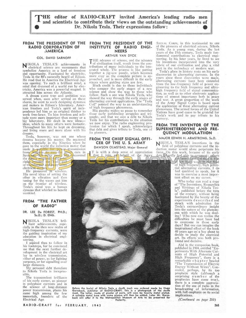 Preview of Scientists Contribute Their Views on Tesla's Outstanding Achievements article