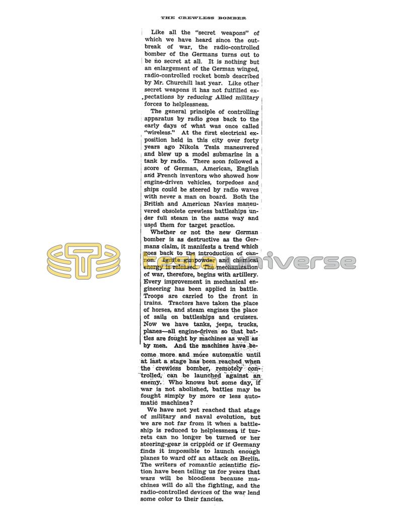 Preview of The Crewless Bomber article
