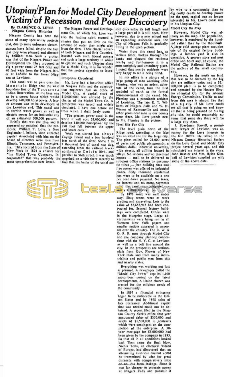 Preview of Utopian Plan for Model City Development Victim of Recession and Power Discovery article