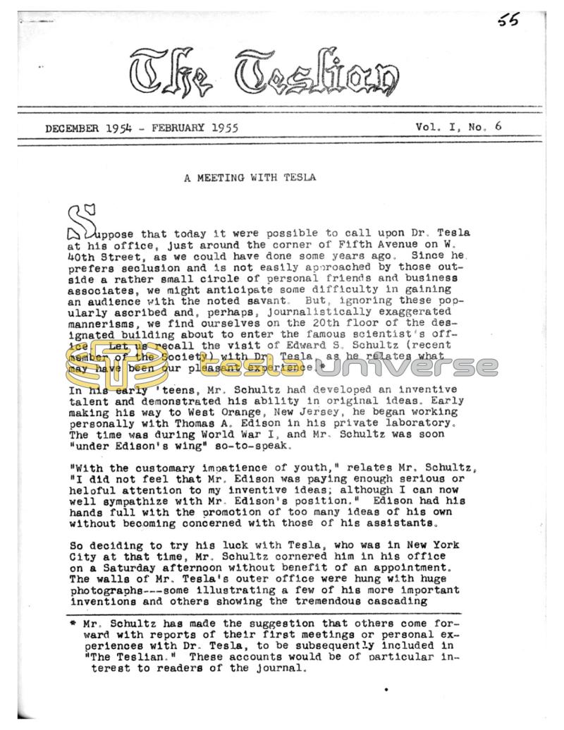 Preview of The Teslian - Vol. I, No. 6 article