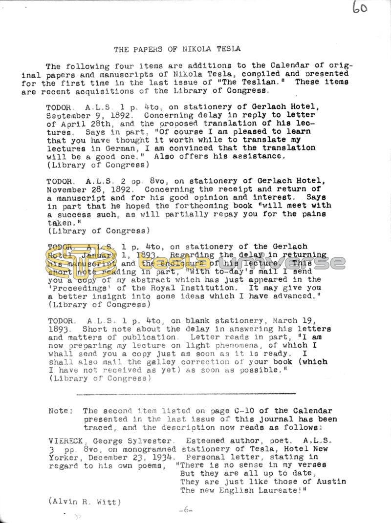 The Teslian - Vol. I, No. 6 - Page 6