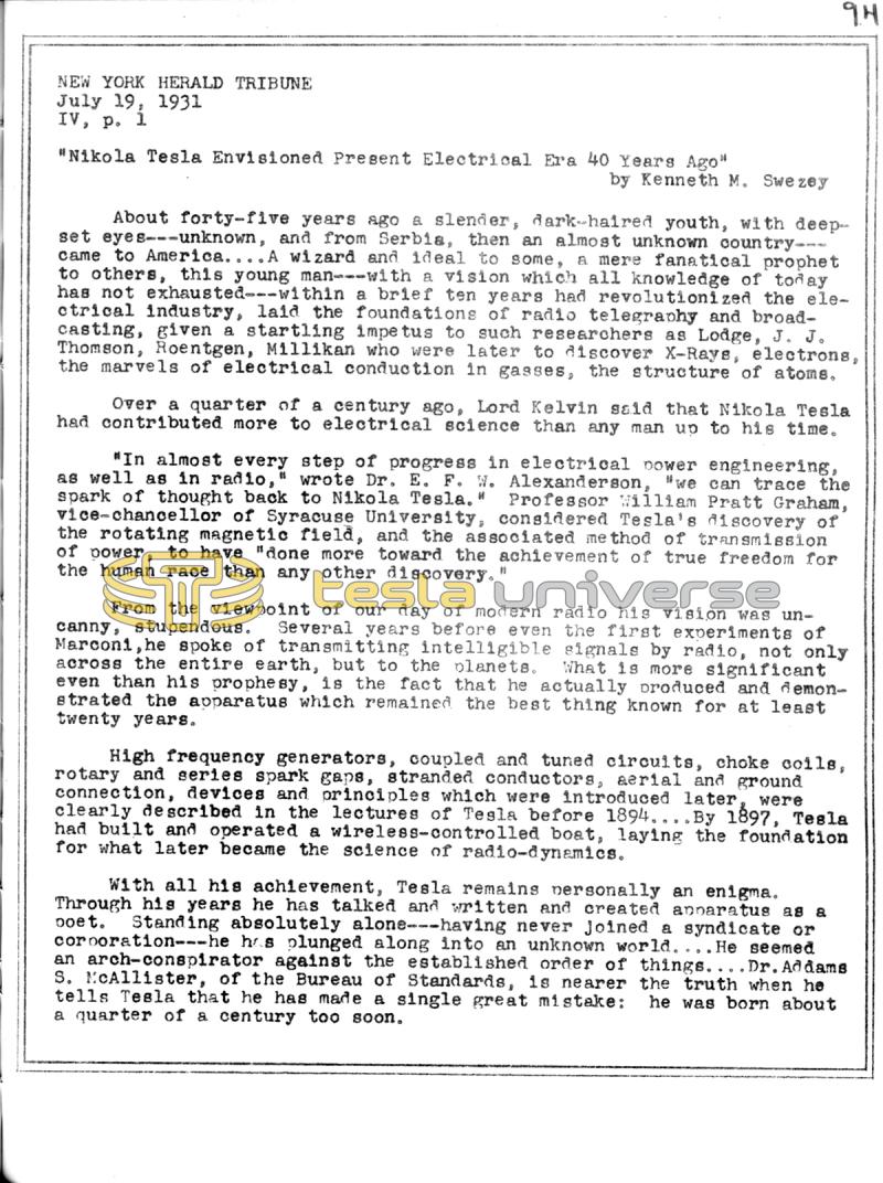 The Teslian - Vol. I, No. 9 - Page 13
