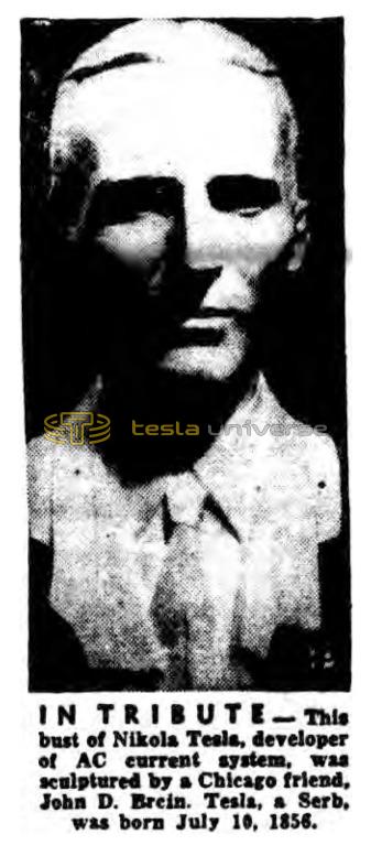 Preview of In Tribute - Bust of Nikola Tesla by John D. Brein (reprint 2) article