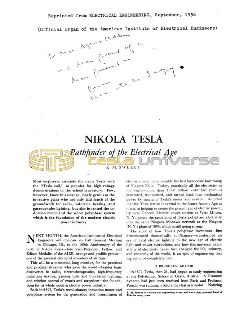 Preview of Nikola Tesla - Pathfinder of the Electrical Age article