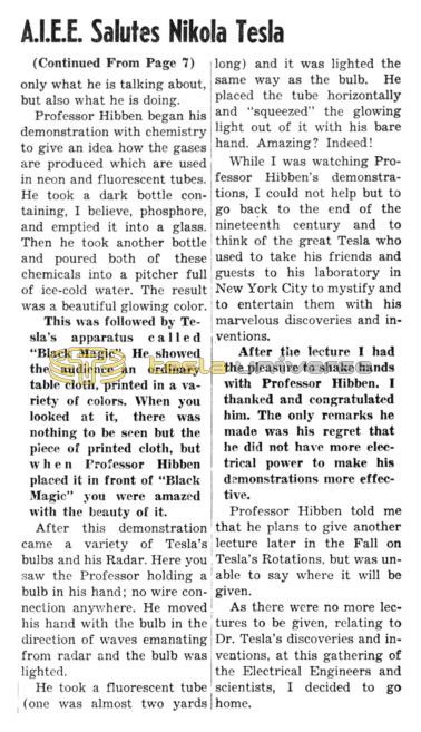 Preview of A.I.E.E. Salutes Nikola Tesla article
