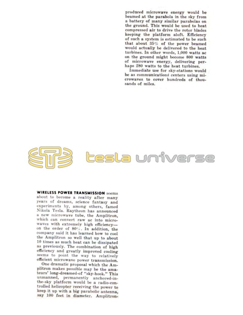 Preview of Wireless Power Transmission (July, 1959) article
