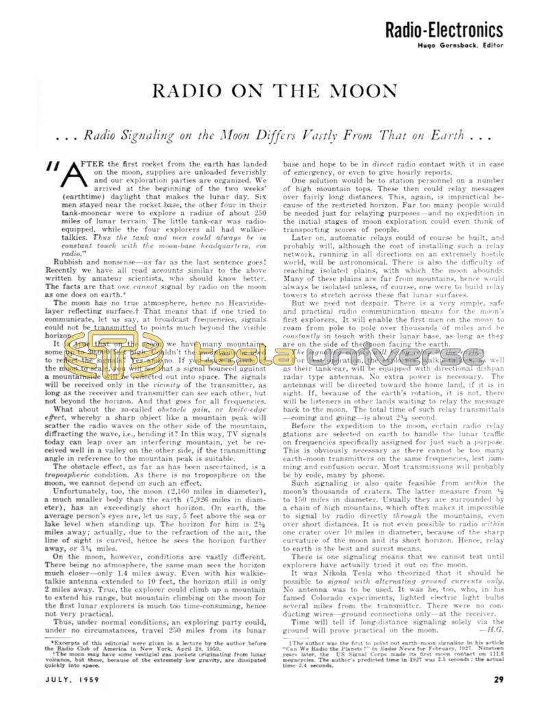 Preview of Radio on the Moon article