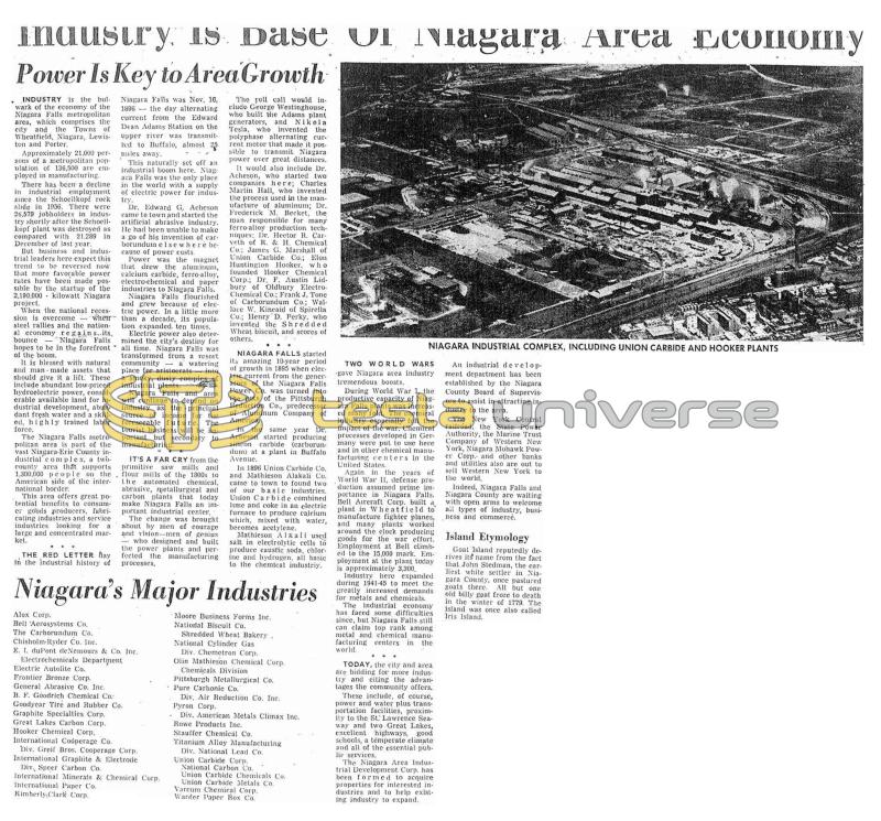 Preview of Industry Is Base Of Niagara Area Economy article
