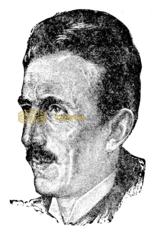 Illustration of a middle-aged Nikola Tesla