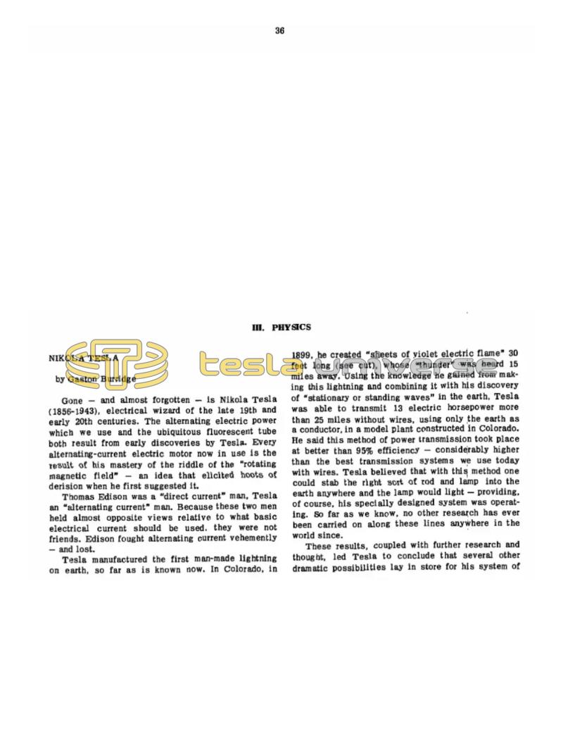 Preview of Nikola Tesla (Apr. 1971) article