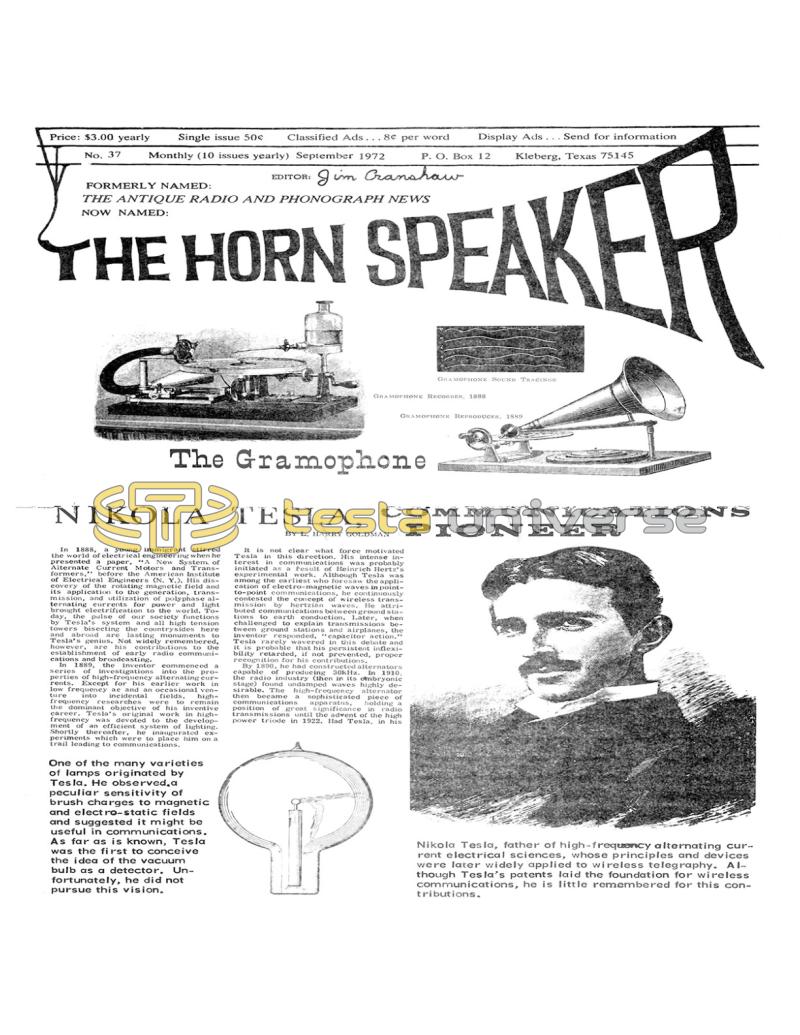 Preview of Nikola Tesla, Communications Pioneer article