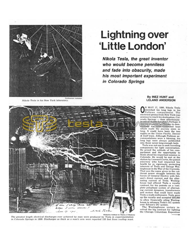 Preview of Lightning over 'Little London' article