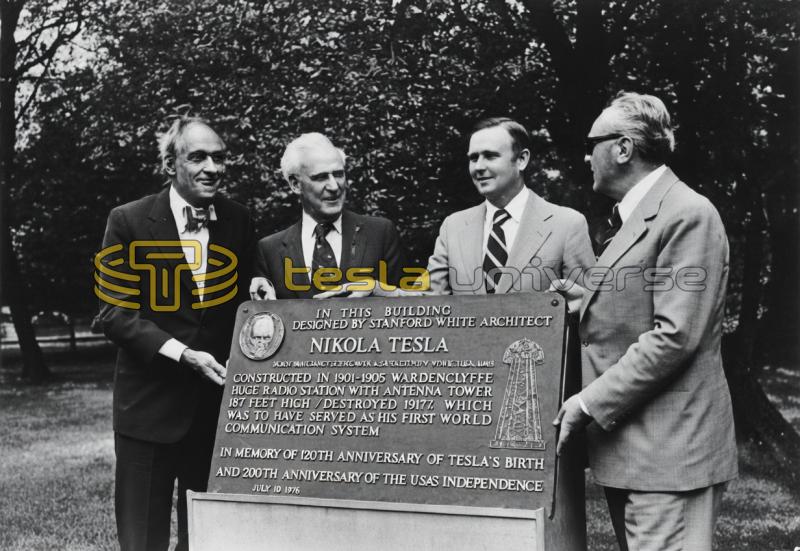 Memorial plaque from Yugoslavia presented to Peerless at Wardenclyffe