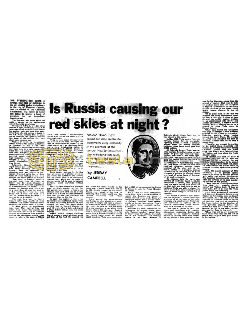 Preview of Is Russia Causing Our Red Skies at Night? article
