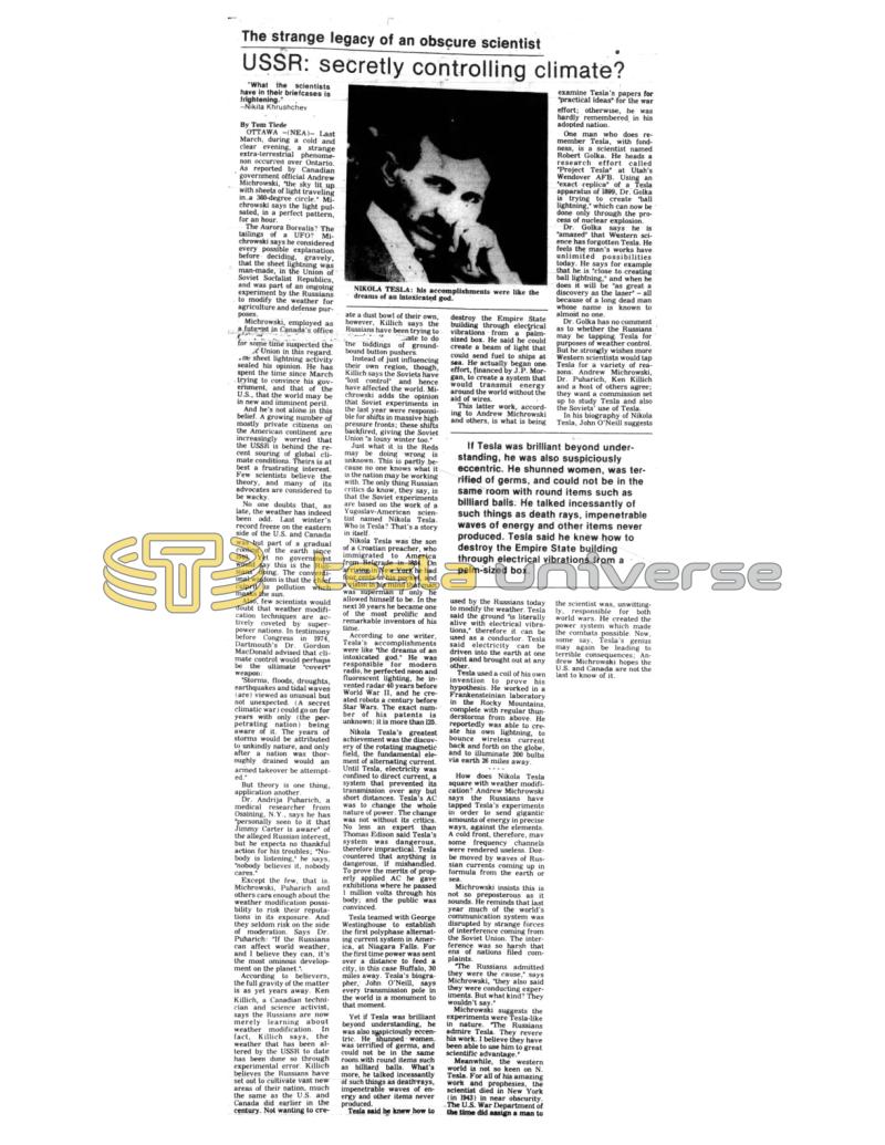 Preview of USSR: Secretly Controlling Climate? article