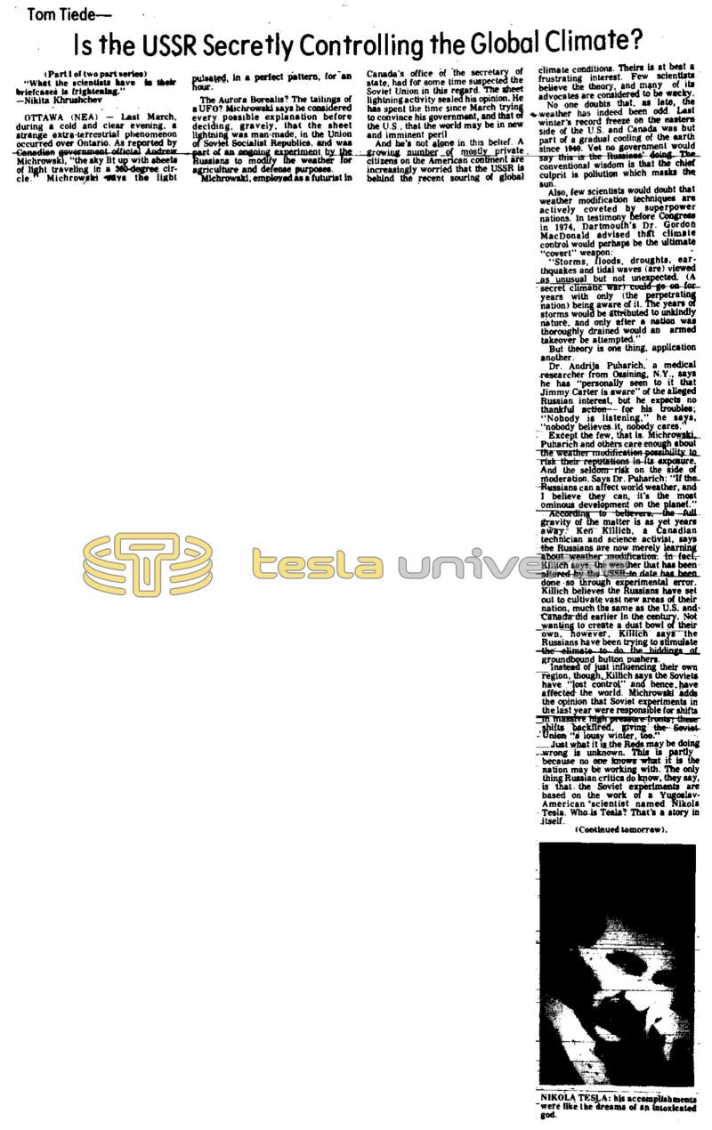 Preview of Is the USSR Secretly Controlling the Climate? (reprint) article