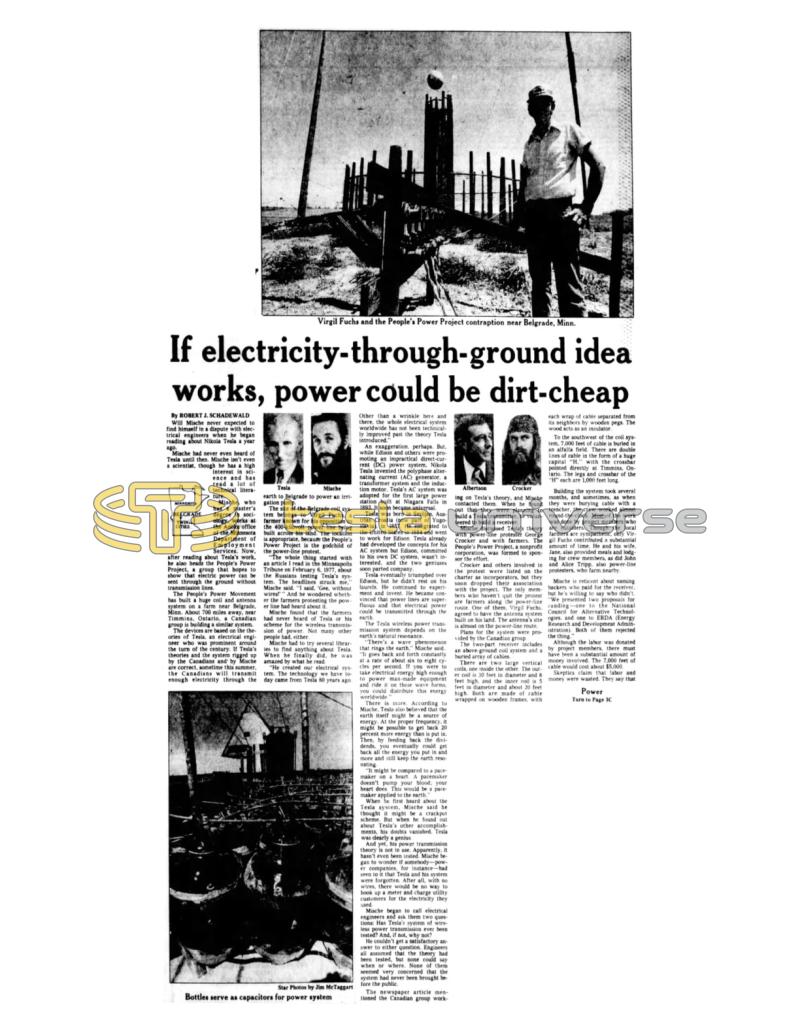 Preview of If Electricity-Through-Ground Idea Works, Power Could Be Dirt Cheap article