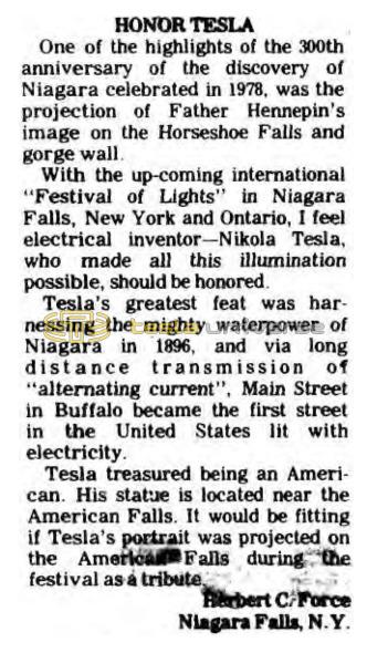 Preview of Honor Tesla (Aug. 25, 1983) article