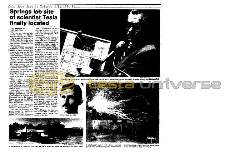 Preview of Springs lab site of scientist Tesla finally located article