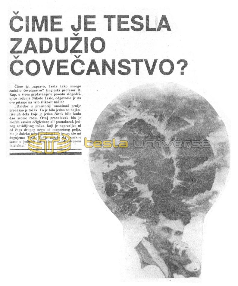 Preview of With what has Tesla put humanity in his debt? article