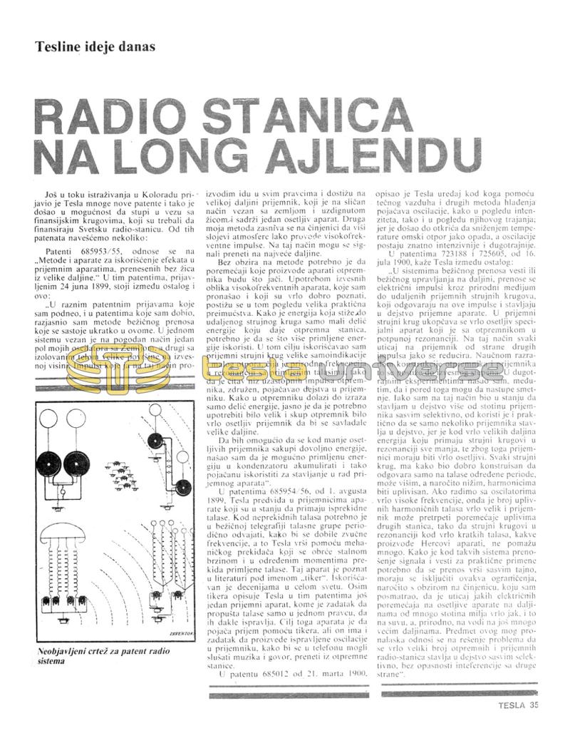 Preview of Tesla's Ideas Today - Long Island Radio Station article