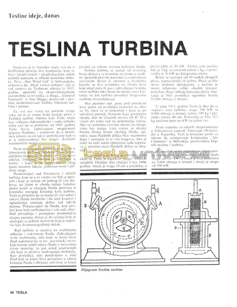 Preview of Tesla's Turbine article