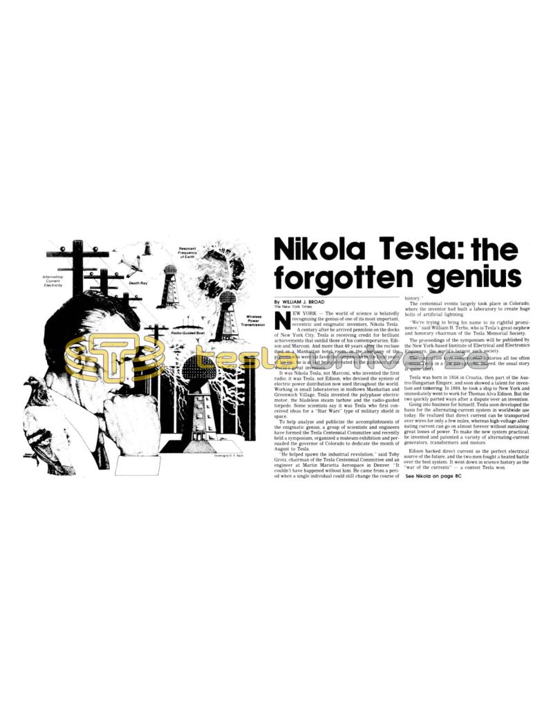 Preview of Nikola Tesla - The Forgotten Genius article