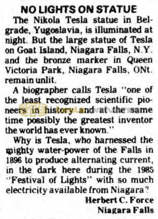 Preview of No Lights on Statue article
