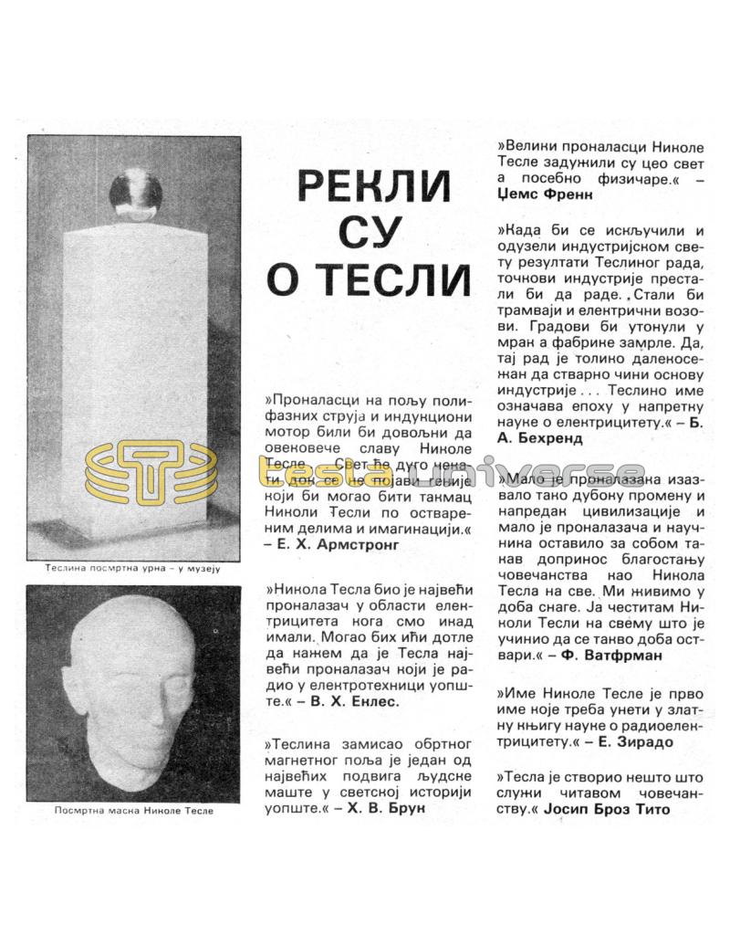 Preview of They Said About Tesla article