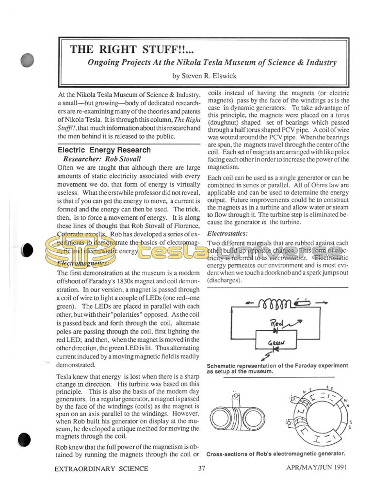 Preview of Ongoing Projects at the Nikola Tesla Museum of Science & Industry (Apr. 1991) article