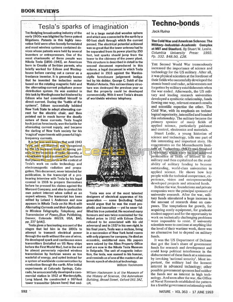 Preview of Nikola Tesla’s Sparks of Imagination article