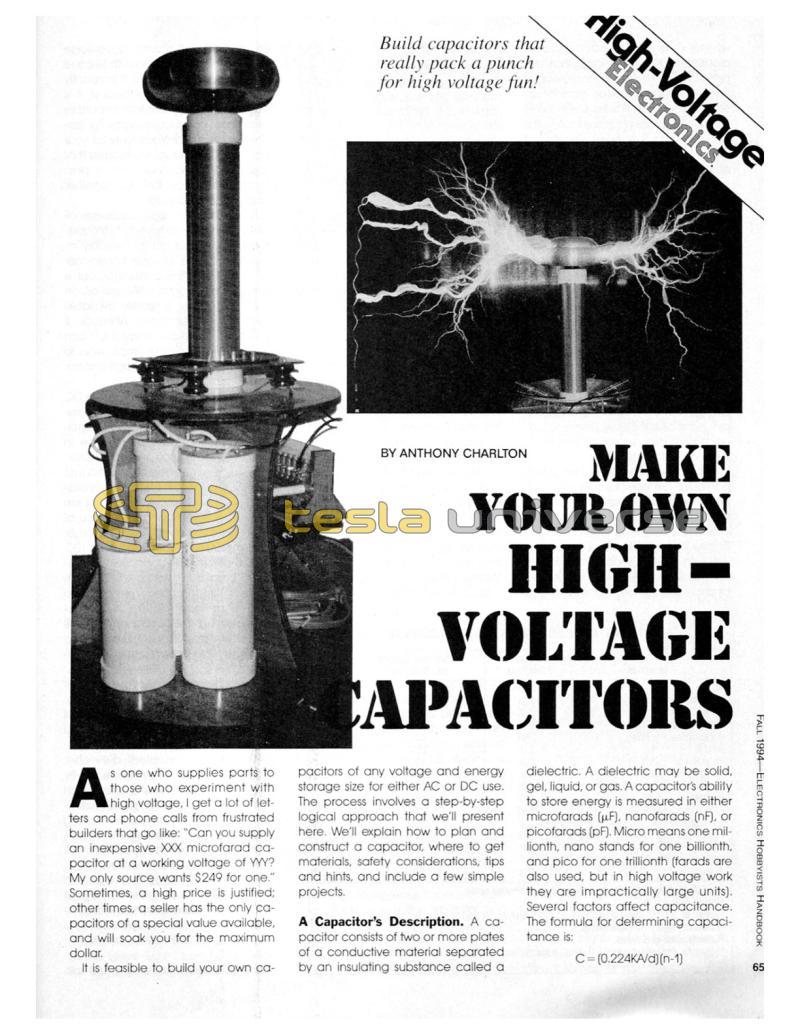 Preview of Make Your Own High-Voltage Capacitors article