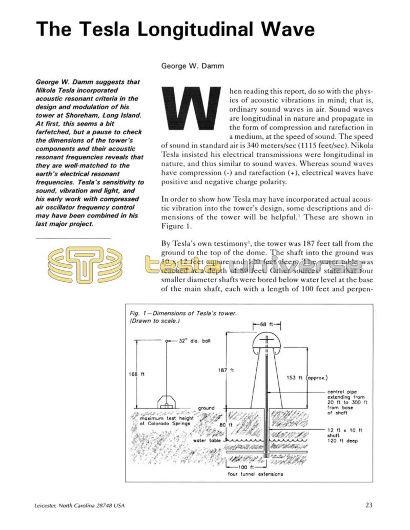 Preview of The Tesla Longitudinal Wave article