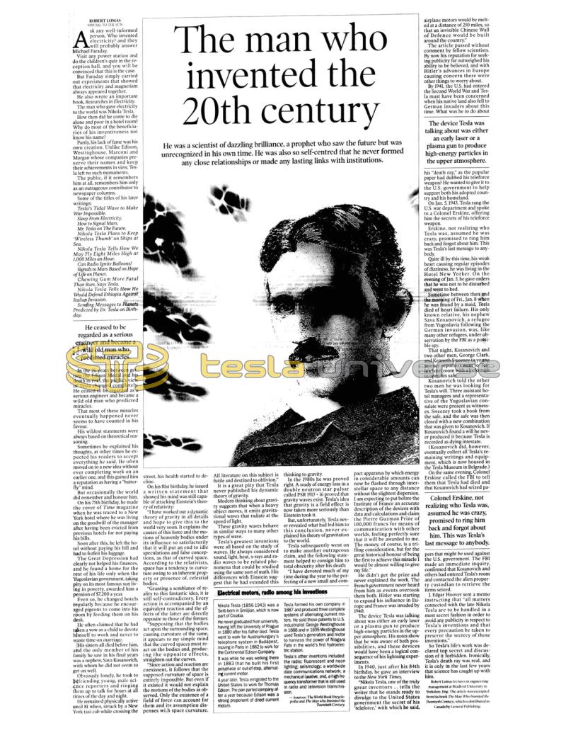 Preview of The Man Who Invented the 20th Century article