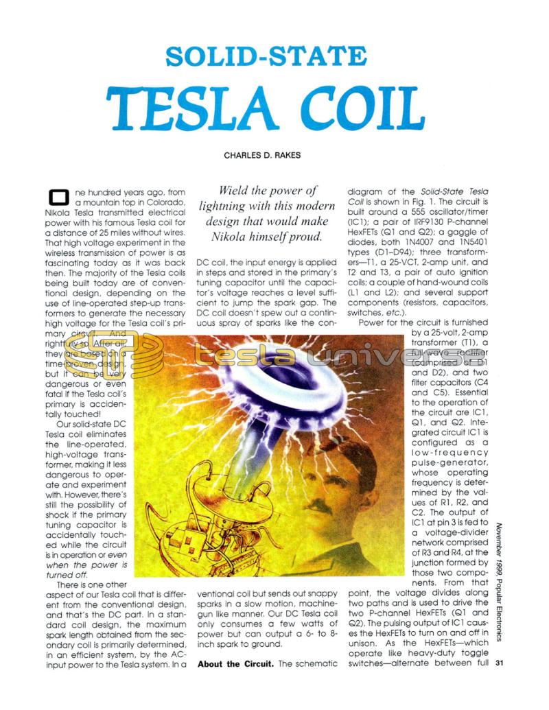 Preview of Solid-State Tesla Coil article