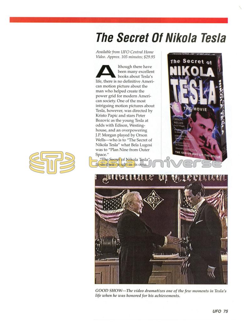 Preview of The Secret of Nikola Tesla (Article) article